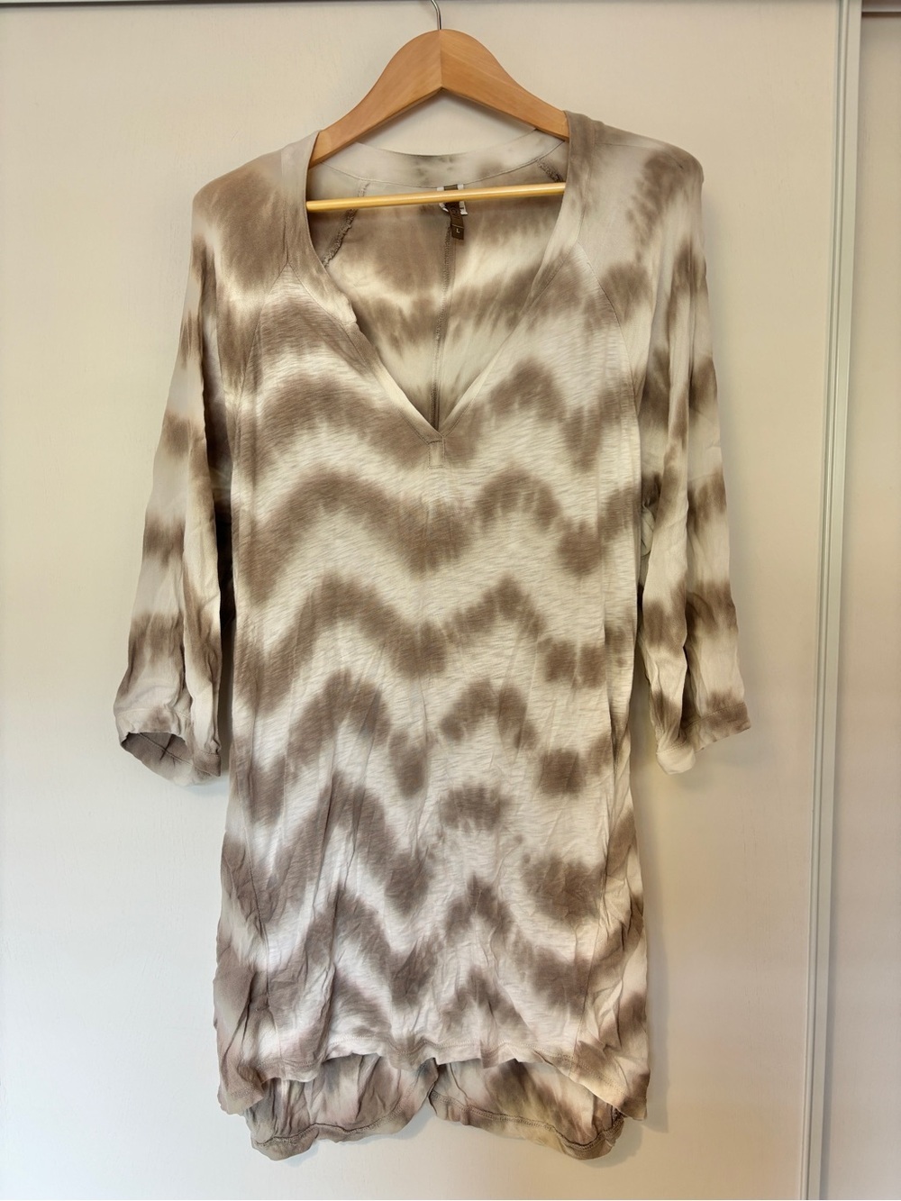 XCVI Tunic Dress Size Large Tie Dye Relaxed Comfort Coastal Langenlook Boho Chic
